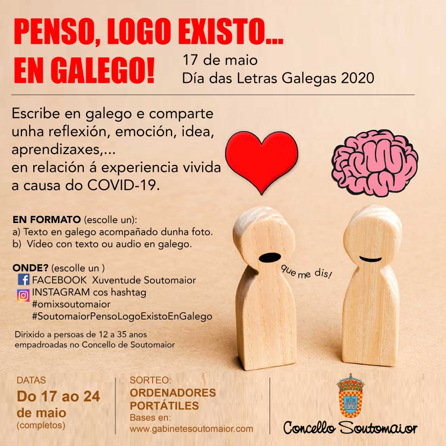 Penso, logo existo... en galego! Soutomaior conmemora o día das Letras Galegas 2020